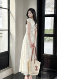 Butterfly Embroidery Dress French Summer Vacation Waist Gentle Dress HZ1024