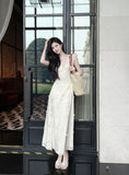 Butterfly Embroidery Dress French Summer Vacation Waist Gentle Dress HZ1024