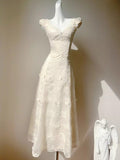Butterfly Embroidery Dress French Summer Vacation Waist Gentle Dress HZ1024