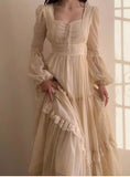 Palace Style Lace Chiffon Prom Dresses Fairytale Birthday Evening Gowns HZ1024