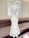 Elegant 3D Flower Embroidery Spaghetti Straps Mermaid Birthday Party Dress HZ1024