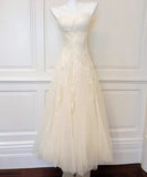 Light Apricot Spaghetti Straps Tulle A-Line Birthday Prom Dresses HZ1024