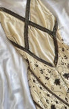 Beaded Chiffon Sheath Prom Dresses Backless Evening Dresses HZ1024