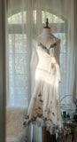 White Spaghetti Straps Mermaid Chiffon Lace Prom Dresses Elegant Party Dresses HZ1024