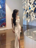 Neck Satin Slip Dress HZ1024
