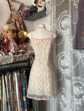 Spaghetti Straps Printed Chiffon Pink Sheath Short Party Dresses Homecoming Dresses HZ1024
