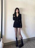 Chanel style suit jacket + short skirt HZ1024