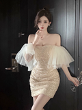 party one shoulder princess dress HZ1024