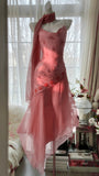 Green Spaghetti Straps Vintage Party Dress Sheath Chiffon Beaded Short Prom Dresses HZ1024