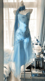 Green Spaghetti Straps Vintage Party Dress Sheath Chiffon Beaded Short Prom Dresses HZ1024