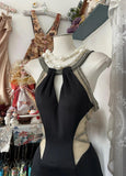 Black Scoop Sheath Chiffon Long Prom Dresses Backless Formal Evening Gowns HZ1024