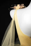 Yellow One Shoulder A-Line Tulle Prom Dresses Formal Birthday Evening Gowns HZ1024