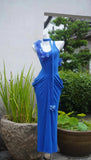 Royal Blue Party Dress Chiffon U Neck Bodycon Prom Dresses HZ1024