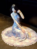 Purple Spaghetti Straps A-Line Chiffon Prom Dresses Evening Gowns with Ruffles HZ1024