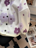 Flocked Flower Cardigan HZ1024
