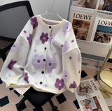 Flocked Flower Cardigan HZ1024