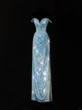 Tiffany Blue Off Shoulder Sheath Sequin Long Prom Dresses Formal Evening Gowns HZ1024