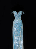 Tiffany Blue Off Shoulder Sheath Sequin Long Prom Dresses Formal Evening Gowns HZ1024
