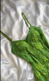 Bud Green Spaghetti Straps Bodycon Beaded Chiffon Short Prom Dresses Vintage Party Dresses with Appliques HZ1024