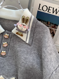 polo neck knitted long sleeve sweater HZ1024