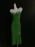 Forest Green Square Neck Bodycon Short Party Dress HZ1024