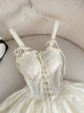 Off-white Spaghetti Straps A-Line Lace Short Prom Dresses Homecoming Dresses HZ1024