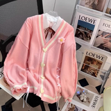 Style 3D Flower Bow Cardigan Sweater HZ1024