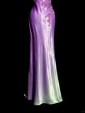 Purple V-neck Mermaid Satin Backless Prom Dresses Formal Evening Gowns HZ1024