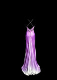 Purple V-neck Mermaid Satin Backless Prom Dresses Formal Evening Gowns HZ1024