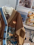 Preppy Maillard Knit Cardigan HZ1024
