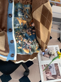 Preppy Maillard Knit Cardigan HZ1024