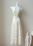 Apricot Square Neck A-Line Gold Butterflies Prom Dresses Birthday Evening Gowns HZ1024