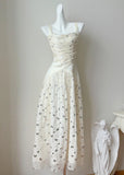 Apricot Square Neck A-Line Gold Butterflies Prom Dresses Birthday Evening Gowns HZ1024