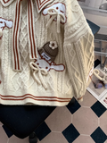 collar preppy bow sweater HZ1024