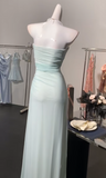 Light Green Strapless Bodycon Chiffon Prom Dresses Simple Formal Evening Gowns HZ1024