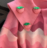 Strawberry Bear Doll Collar Long Sleeve Sweater HZ1024