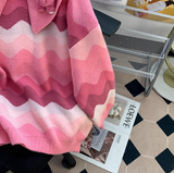 Strawberry Bear Doll Collar Long Sleeve Sweater HZ1024