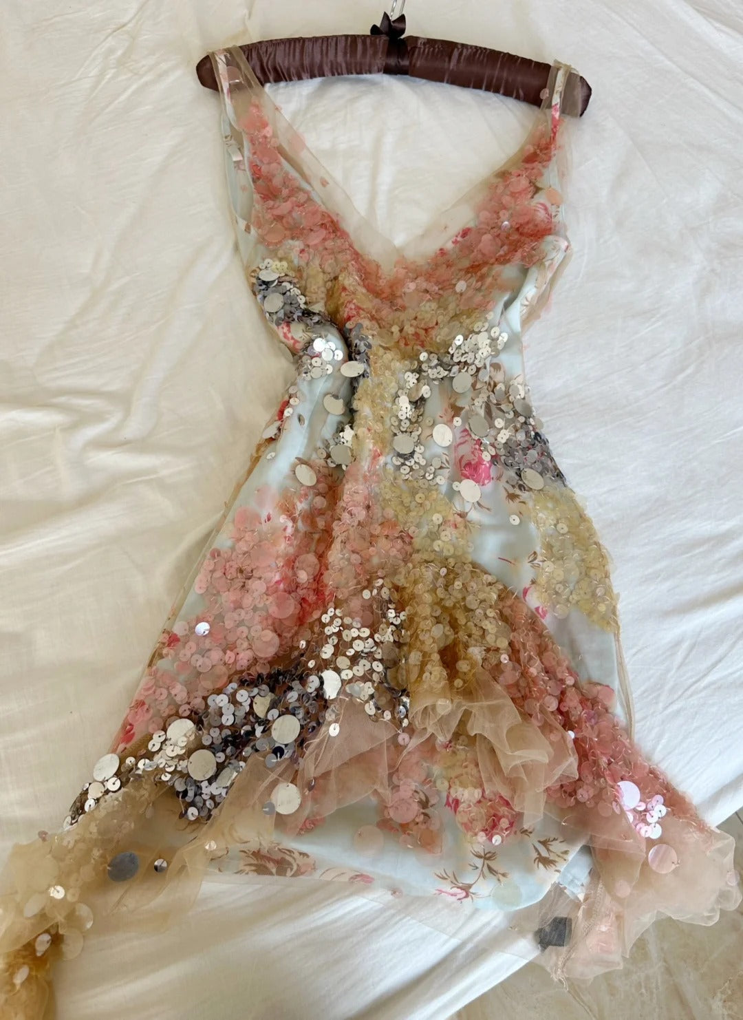 V-neck Bodycon Party Dress Sequin Chiffon Short Prom Dresses Sparkly Homecoming Dresses HZ1024