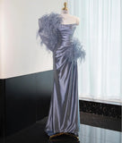 Strapless Sheath Satin Prom Dresses Formal Evening Gowns HZ1024