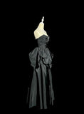 Black Sweetheart Neck A-Line Taffeta Long Prom Dresses Elegant Formal Evening Gowns HZ1024