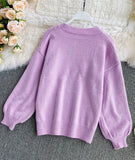 Cherry Round Neck Long Sleeve Sweater HZ1024