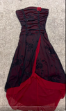 Black Chiffon Strapless Bodycon Short Prom Dress Homecoming Dress HZ1024