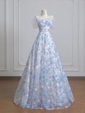 White Off-the-shoulder A-Line Tulle Long Prom Dresses Elegant Wedding Dress with Appliques HZ1024