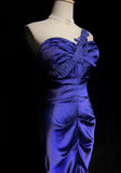 Purple Sweetheart Mermaid Satin Long Prom Dresses Formal Evening Gowns HZ1024