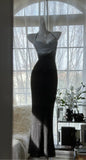 Black Halter Mermaid Chiffon Beading Long Prom Dresses Vintage Formal Evening Gowns HZ1024