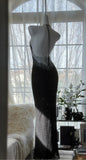 Black Halter Mermaid Chiffon Beading Long Prom Dresses Vintage Formal Evening Gowns HZ1024