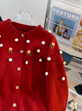 Christmas atmosphere loose long sleeve cardigan HZ1024
