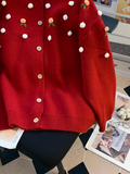 Christmas atmosphere loose long sleeve cardigan HZ1024