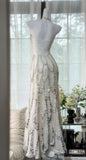 White Halter Neck A-Line Chiffon Sequin Long Prom Dresses Formal Evening Gowns HZ1024