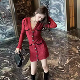 Chanel style red dress HZ1024